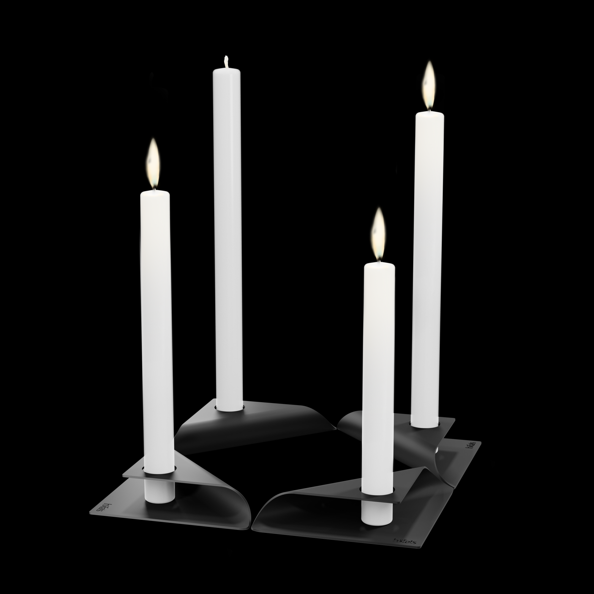 Square Candle schwarz